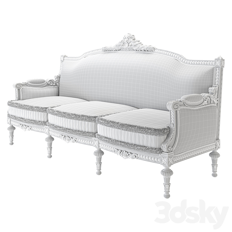 SOFA DÀI CỔ ĐIỂN MODENESE LOUIS 16